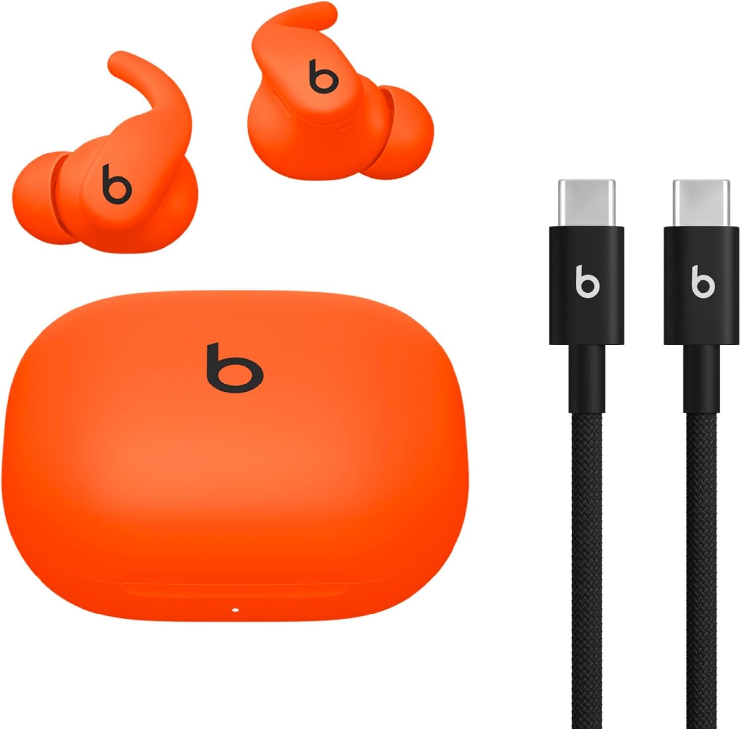 Beats - Powerbeats Fit - Wireless Noise-Cancelling Workout Earbuds with Ultimate Secure Fit, IPX4, Up to 30H of Battery Life & Charging case, Compatible with Apple & Android - Spark Orange