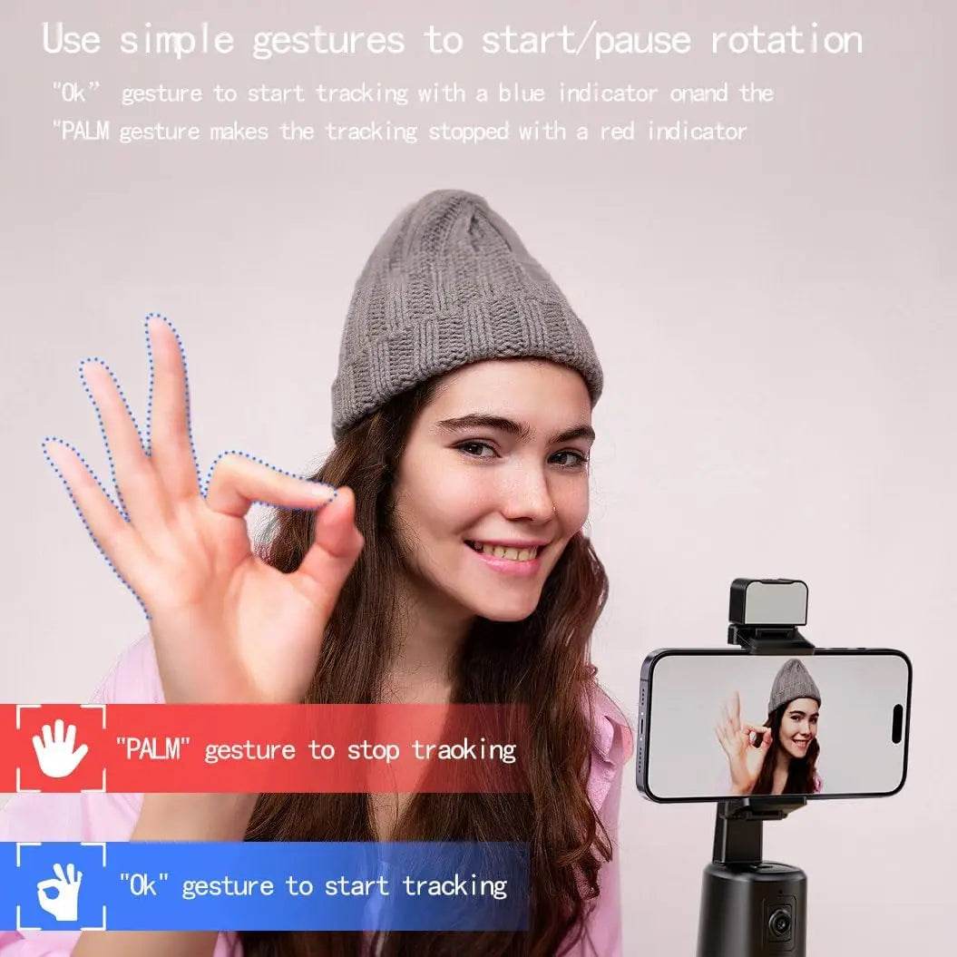 Auto Face Tracking Tripod for Phone with 360° Rotation