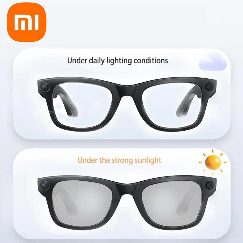 Xiaomi 4k Smart AI Bluetooth Glasses HD 800W pixel Shooting Waterproof Camera Photo Video Voice Call Translation Smart Glasses