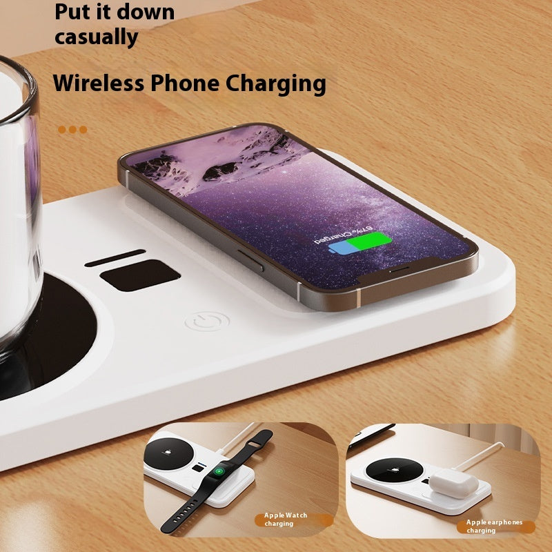 Multifunctional Home Smart Thermal Cup Pad Wireless Charging Heating Base
